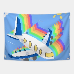 Rainbow Plane 2 Tapestry