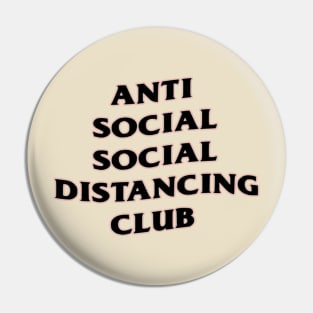 Anti Social Social Distancing Club (Black and Pink) Pin