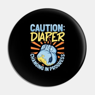 Diaper changing in progress - Diaper changer Pin