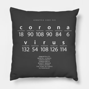 Coronavirus word code in the English Gematria Pillow