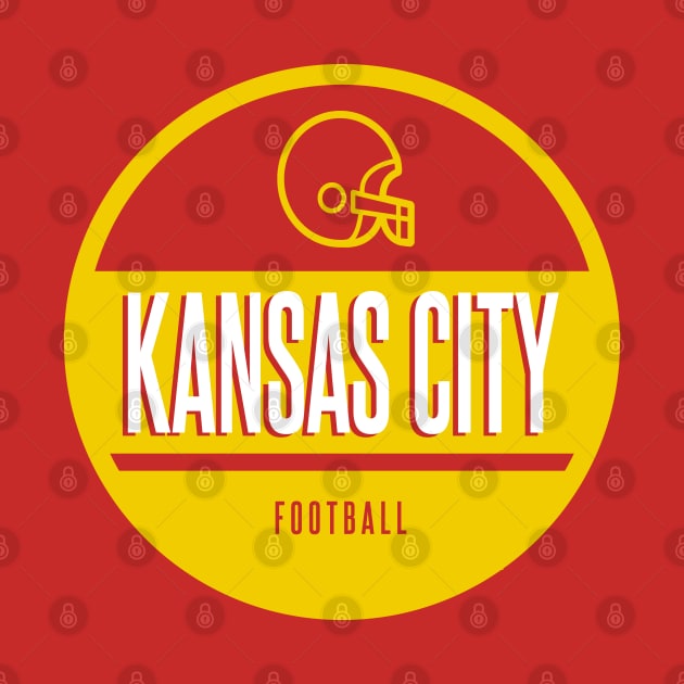 Kansas city retro football by BVHstudio