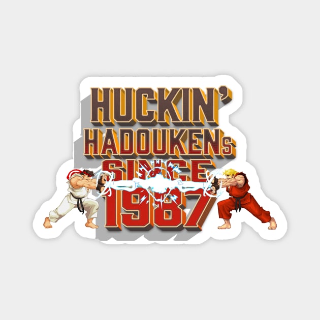 Huckin' Hadoukens Since 1987 Magnet by TreemanMorse