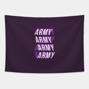 Purple ARMY Typography Text design Tapestry