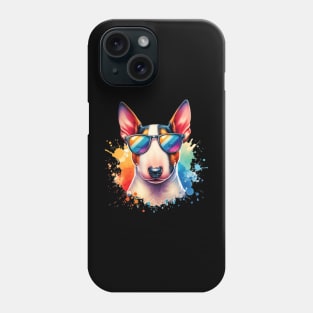 Watercolor Bull Terrier Dog Phone Case