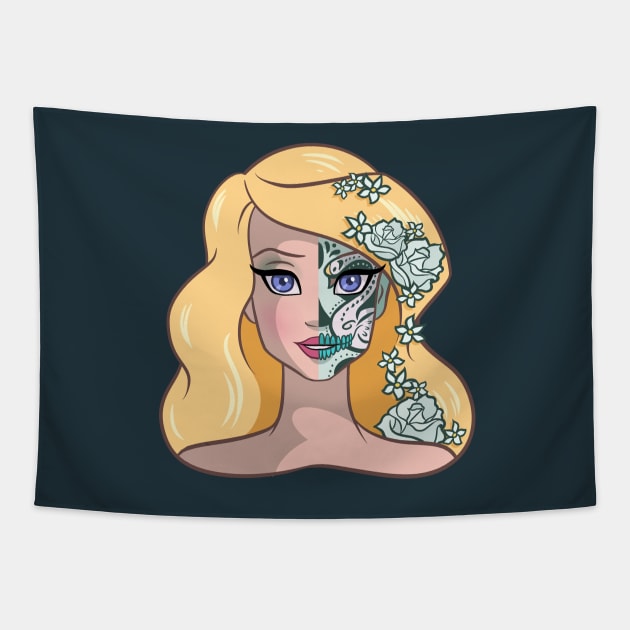 Sugar Skull Series: Odette Tapestry by Ellador