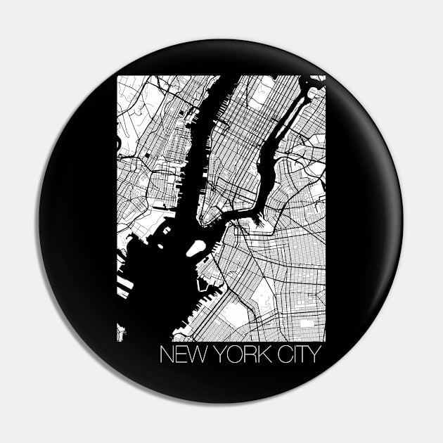 New York city map - black and white Pin by Mamadamme Gabrieux Art