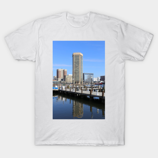 Baltimore's Inner Harbor and World Trade Center T-Shirt by Christine aka stine1