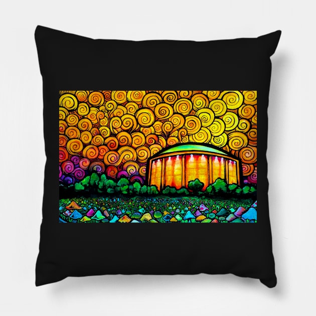 Blazing Czar / Setting Star Pillow by littleluckylink