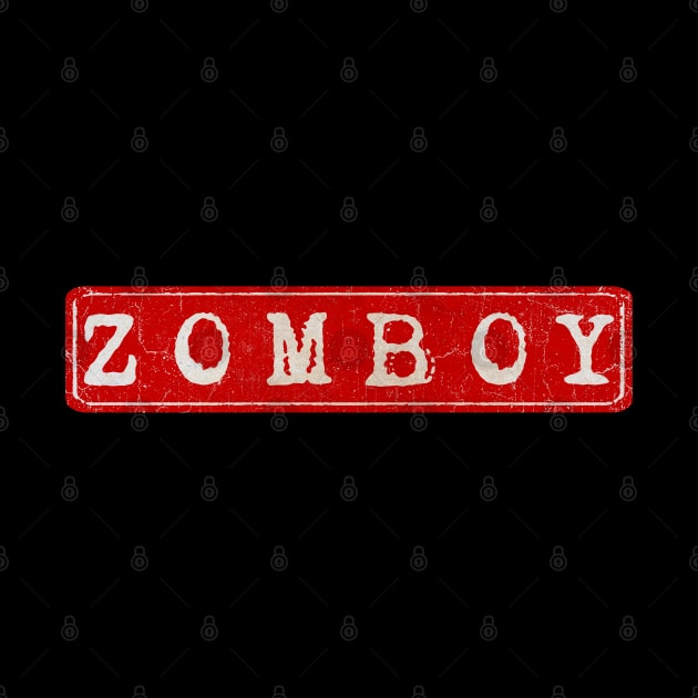 vintage retro plate Zomboy by GXg.Smx