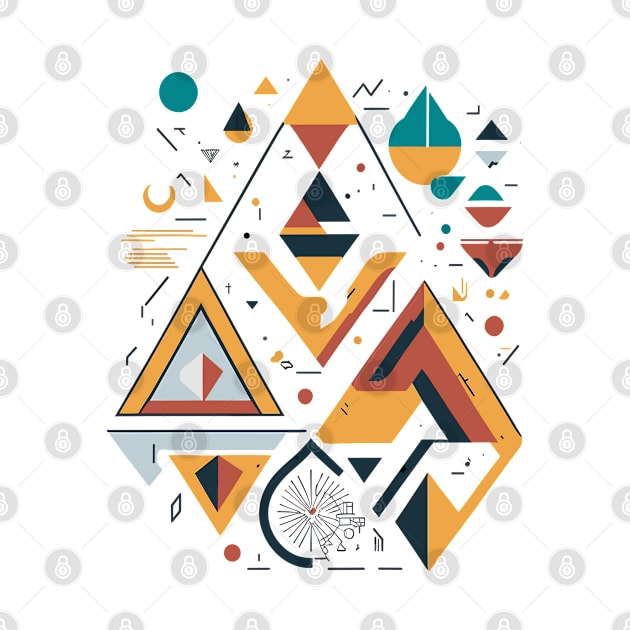 Minimal Bohemian Style Geometric Triangle by ElMass