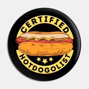 Certified Hotdogolist Hot Dog Lover Pin