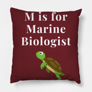 M is for Marine Biologist Pillow