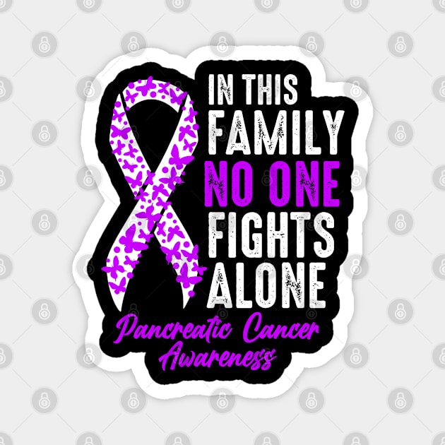 No One Fights Alone Shirt Pancreatic Cancer Magnet by JB.Collection