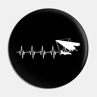 Hang Gliding Heartbeat Pin