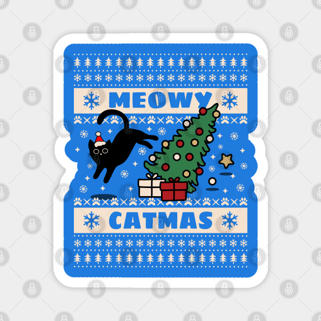 Meowy Christmas Magnet by Yurko_shop