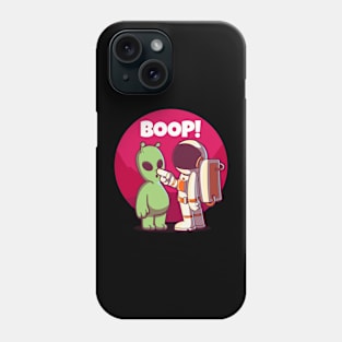 Boop! Spaceman and alien nose boop greeting Phone Case