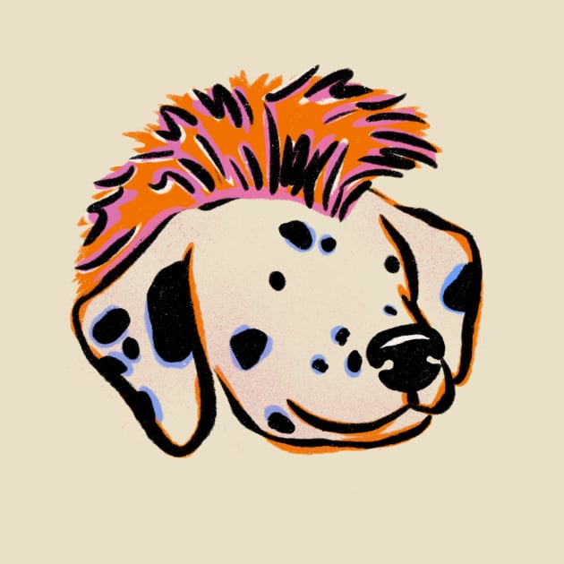 Dalmatian Dog Mohawk by Megan Roy