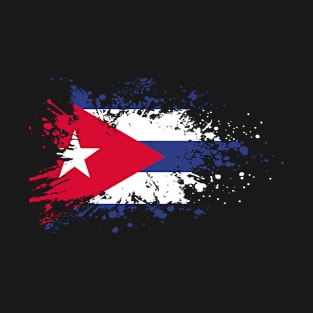 Vintage Cuba Flag Men Womens Retro T-Shirt