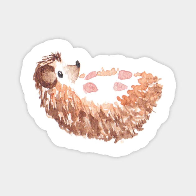 Rolly Polly Hedgehog Magnet by RadDadArt