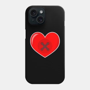 Heart button Phone Case