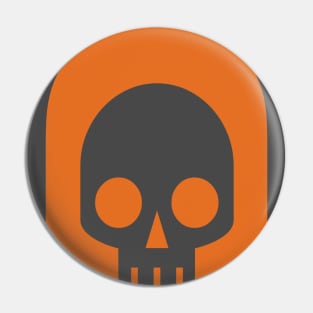 Halloween tombstone skull Pin