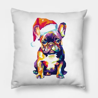 Christmas dog popart Pillow