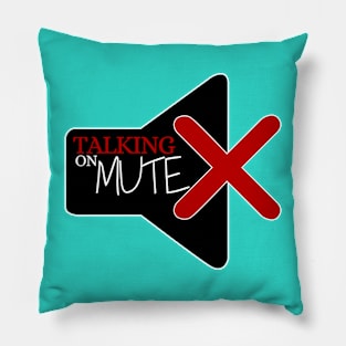 Talking on Mute - Computer Icon No 2 Pillow