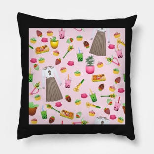 Makoto Kino Tiled Pattern (Pink) Pillow