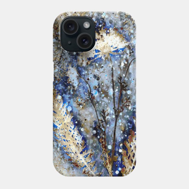 Botanical mixed media Phone Case by redwitchart