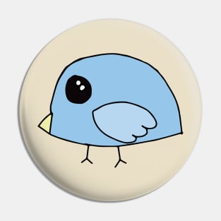 Cute Blue Bird Pattern on White Background Pin