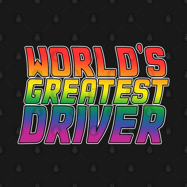 Driver job gifts design. Perfect present for mom dad friend him or her. Lgbt rainbow color by SerenityByAlex