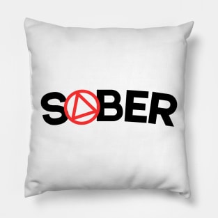 Sober Alcoholics Anonymoous  Symbol Pillow