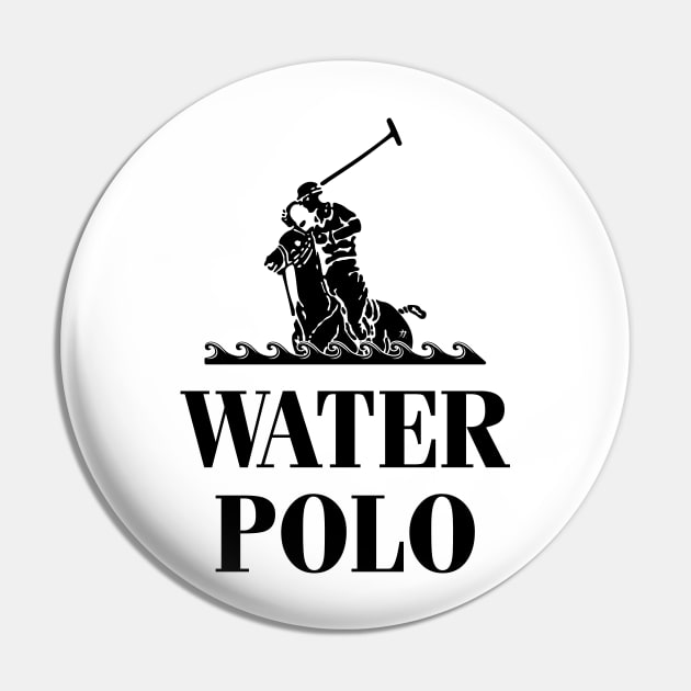 Water Polo - black Pin by Anguru