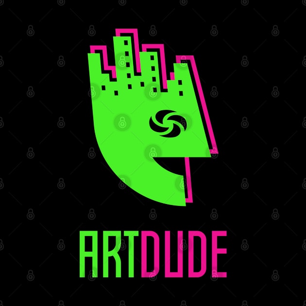 YourArtDude Logo In Lime And Magenta by yourartdude