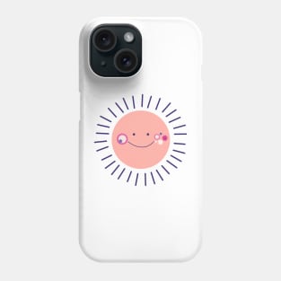Happy sun flowers summer sunny smiley face smiling beach nature humour positive vibes Phone Case