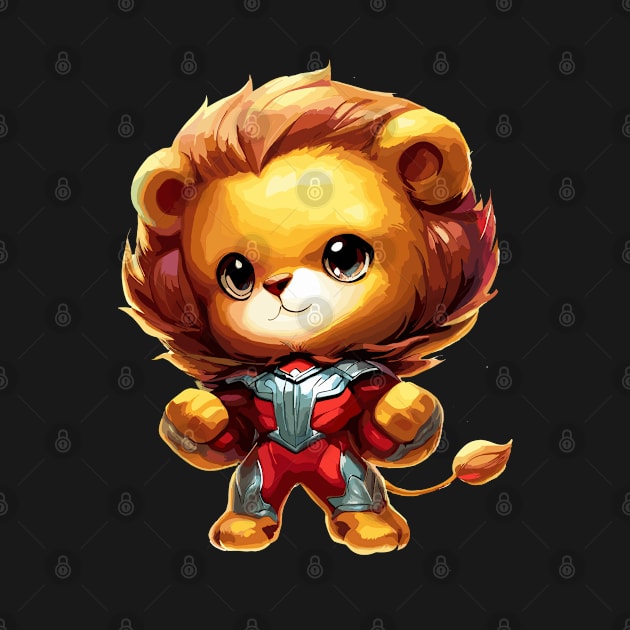 Superhero lion cat by TomFrontierArt