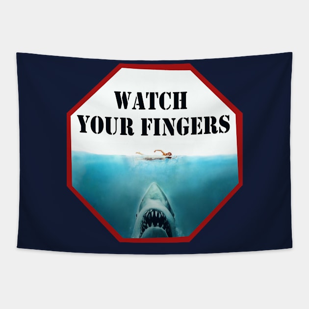 Watch Your Fingers Tapestry by TenomonMalke