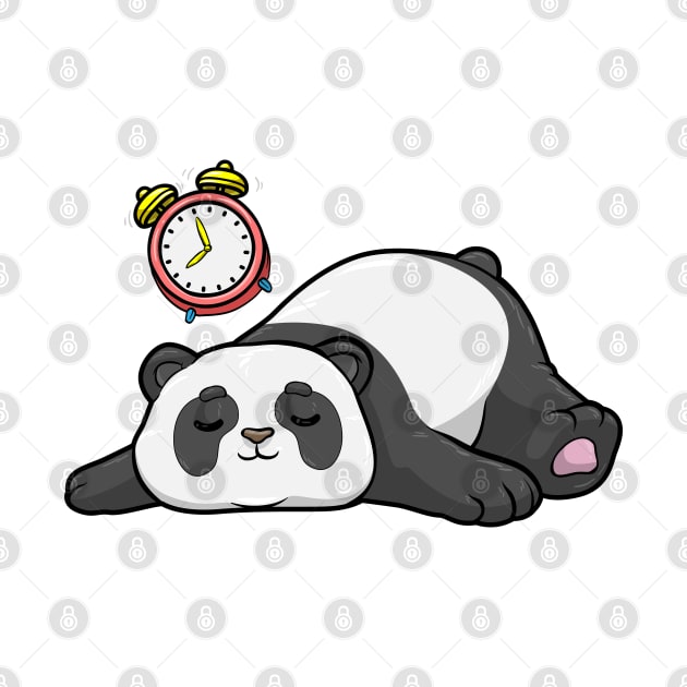 Panda at Sleeping with Alarm clock by Markus Schnabel