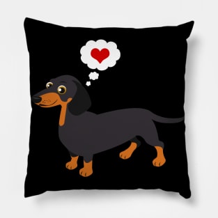 Dachshund Loves You Pillow