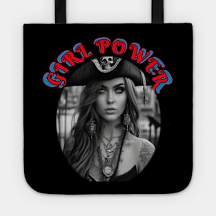 Girl power , green eyed pirate queen Tote