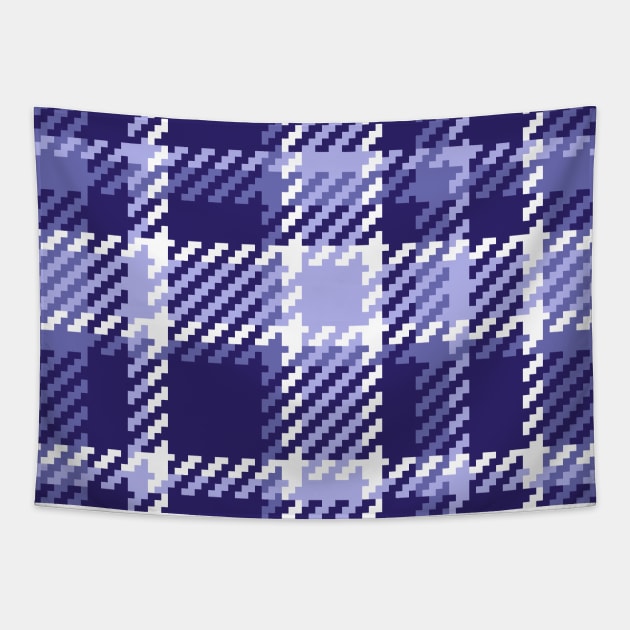 Very Peri tartan Tapestry by Dana Du