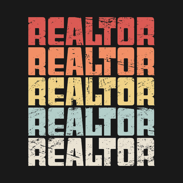 Disover Retro 70s REALTOR Text - Real Estate - T-Shirt