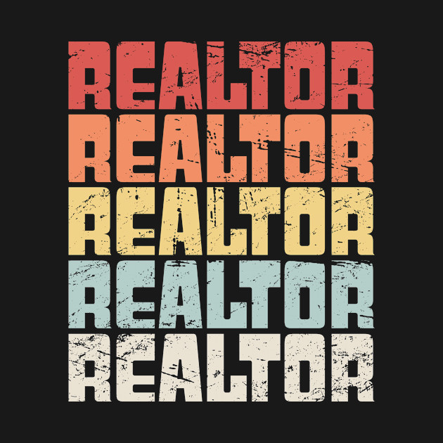 Discover Retro 70s REALTOR Text - Real Estate - T-Shirt