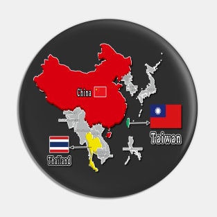 where is taiwan world map | taiwan location map_not Thailand and China_black Pin