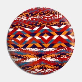 Antique Uzbek Kilim Rug Pattern Pin