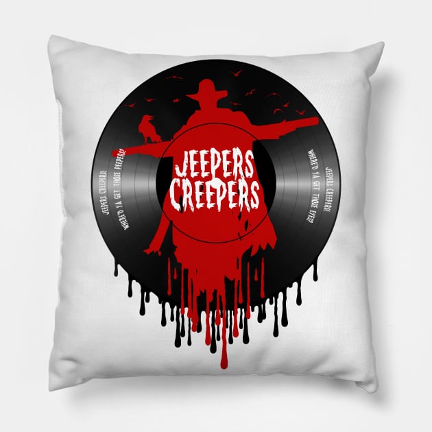 Jeepers Creepers Vinyl Pillow by Scud"