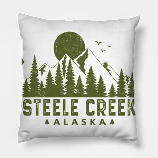 Steele Creek Alaska Mountain Souvenir Pillow