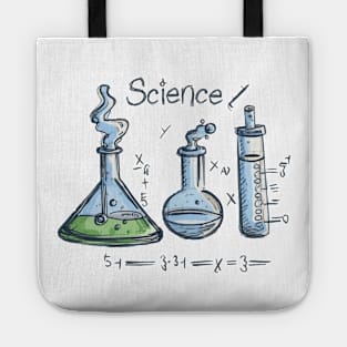 "Whimsical Cosmos: Kids' Science Odyssey" - Funny Science Nerd Tote