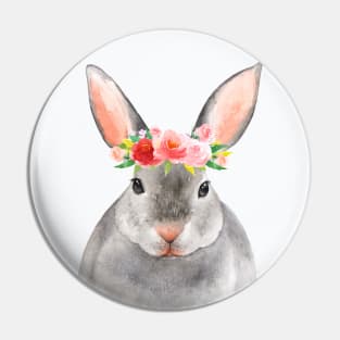 Adorable Floral Bunny Rabbit face Gift Best bunny clothes Pin