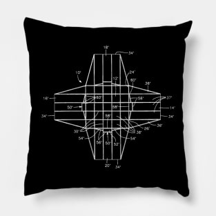 Parachute Vintage Patent Drawing Pillow